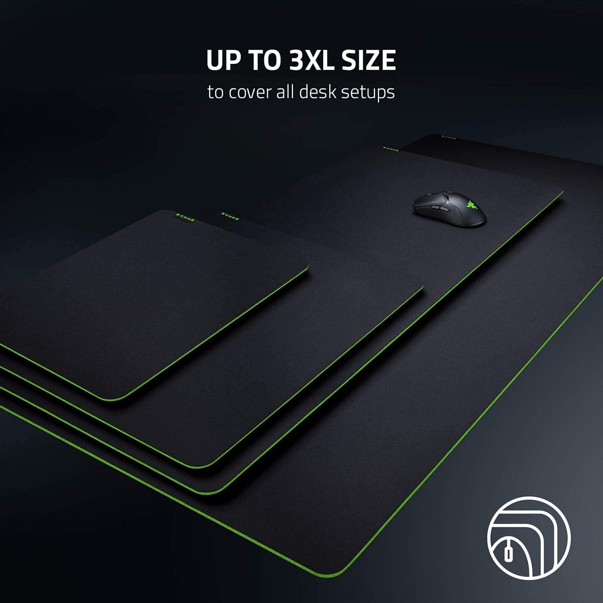 Razer Gigantus V2 Large - Soft Large Gaming Mouse Mat for Speed and Control (Non-Slip Rubber, Textured Micro-Weave Cloth, 45 x 40 x 0.3cm) Black