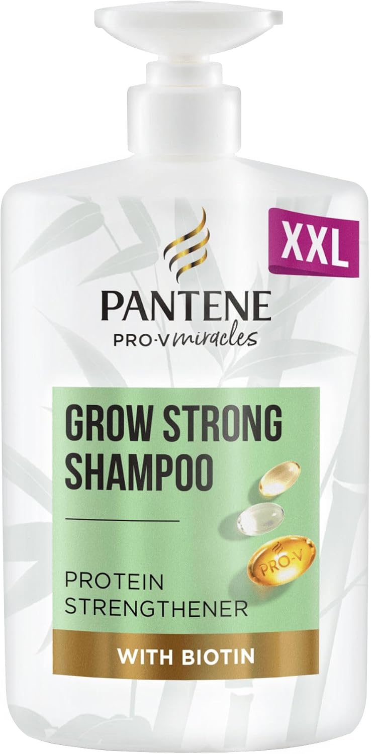 Pantene Grow Strong Shampoo with Biotin & Protein Strengthener 1L XXL Pump