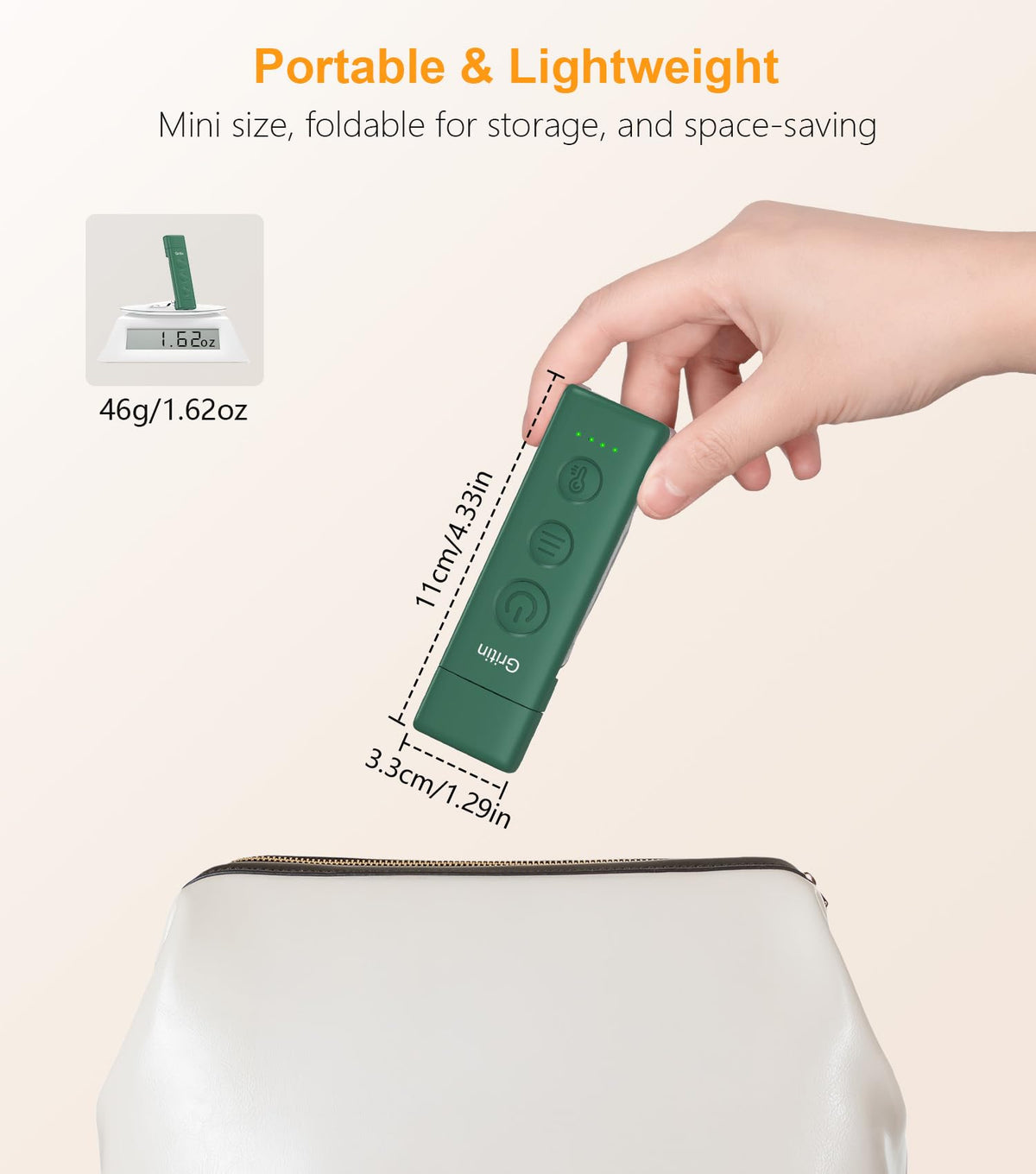 Gritin Book Light Rechargeable, Reading Light Lamp Clip on Book for Reading