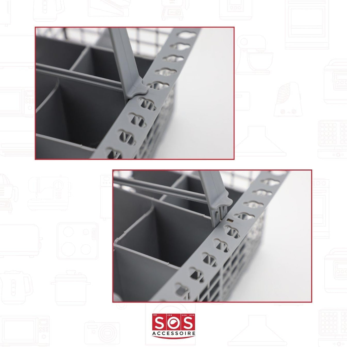 Onapplianceparts Compatible with Ariston C00079023 Creda Hotpoint Indesit Dishwasher Universal Cutlery Basket