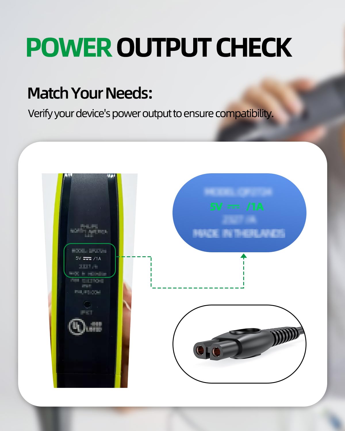 DEXPT 5V Charger Cable Fit for Philips OneBlade 360 QP2724