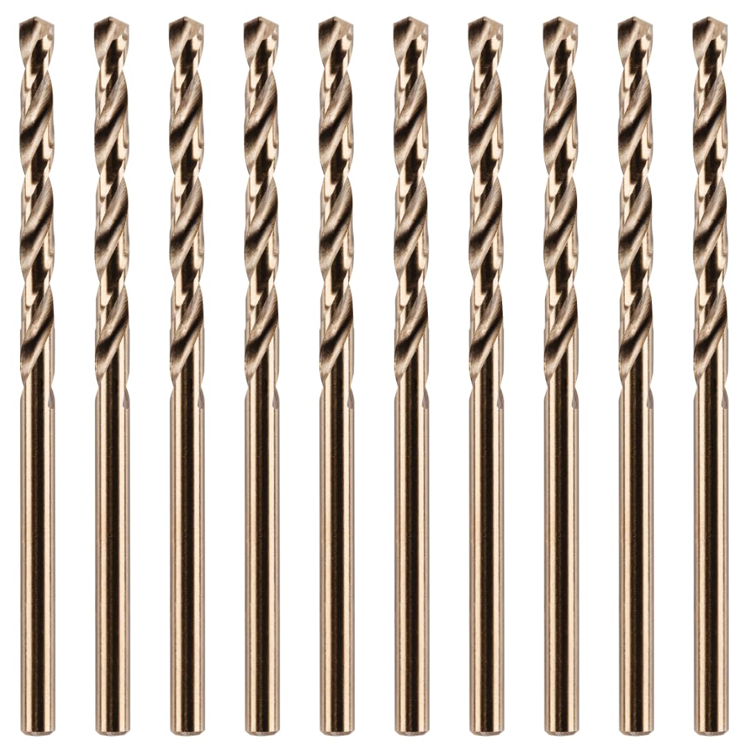 Rennie Tools - Box Of 10 x 1mm HSS Gold Cobalt Jobber Drill Bit Set