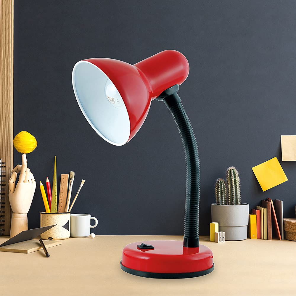 HOMELIFE 35w 'Classic' Flexi Desk Lamp with Versatile Flexible Neck - Integral On/Off Switch - Approx. 34cm Height - L958BK - Onyx Black