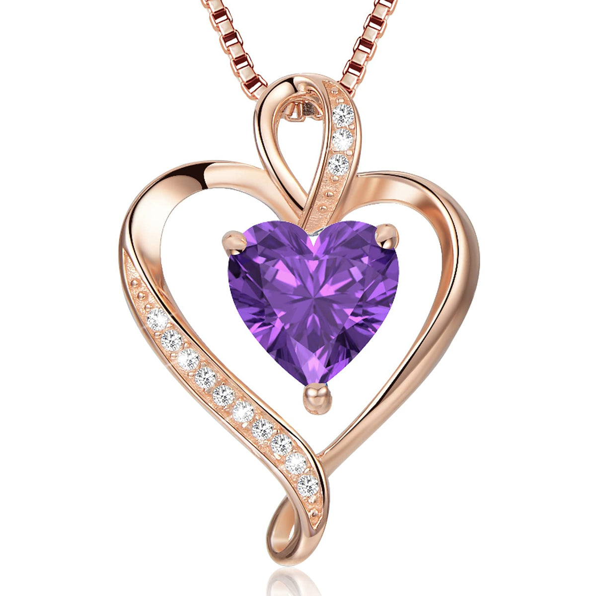LAVUMO Heart Necklace for Women 925 Sterling Silver Love Pendant Jewellery