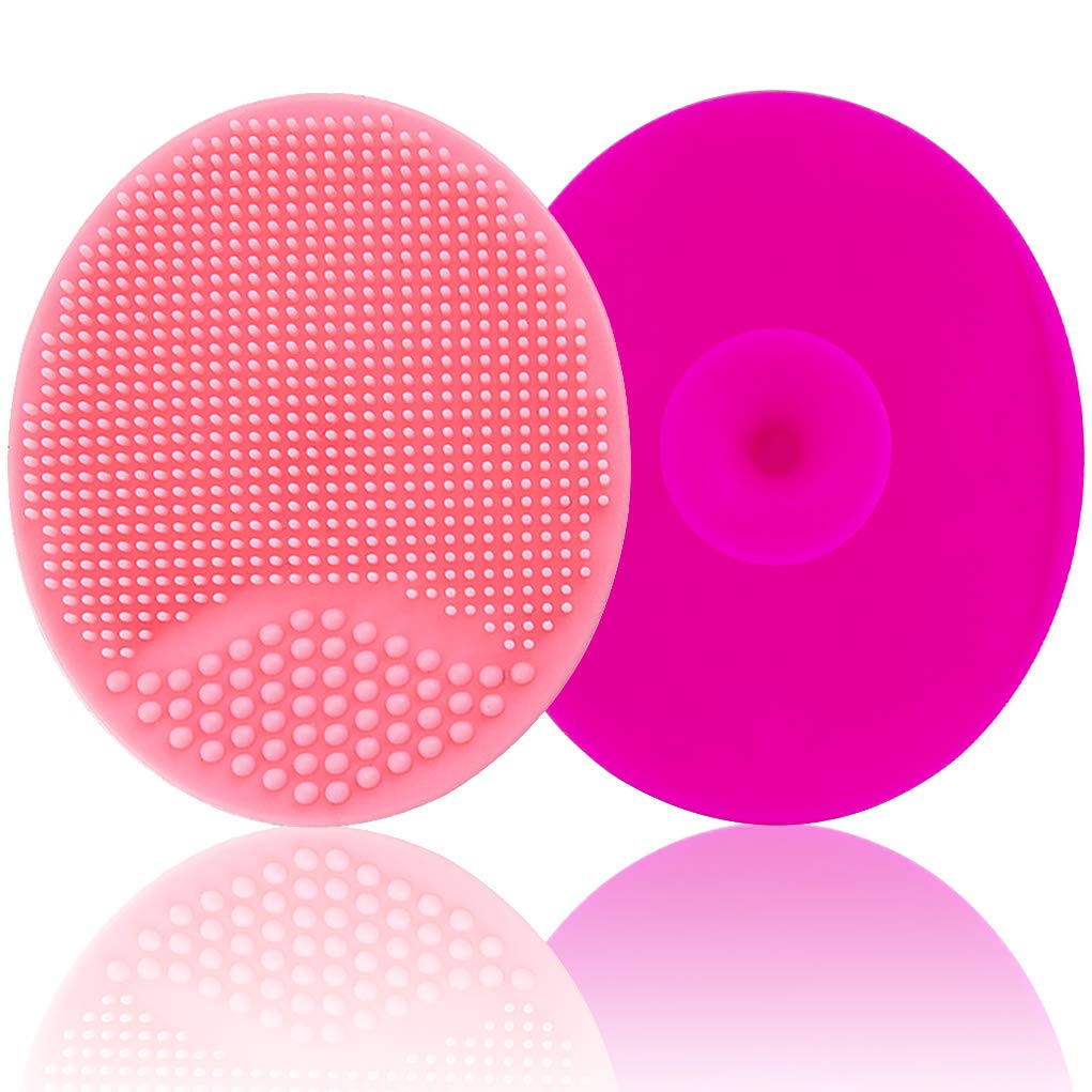 Baby Bath Brush, Baby Cradle Cap Brush, Silicone Massage Brush, Silicone Scrubbers Exfoliator Brush, Baby Skin Scrubbers Essential for Dry Skin, Cradle Cap and Eczema 2 Pack (Blue & Green)