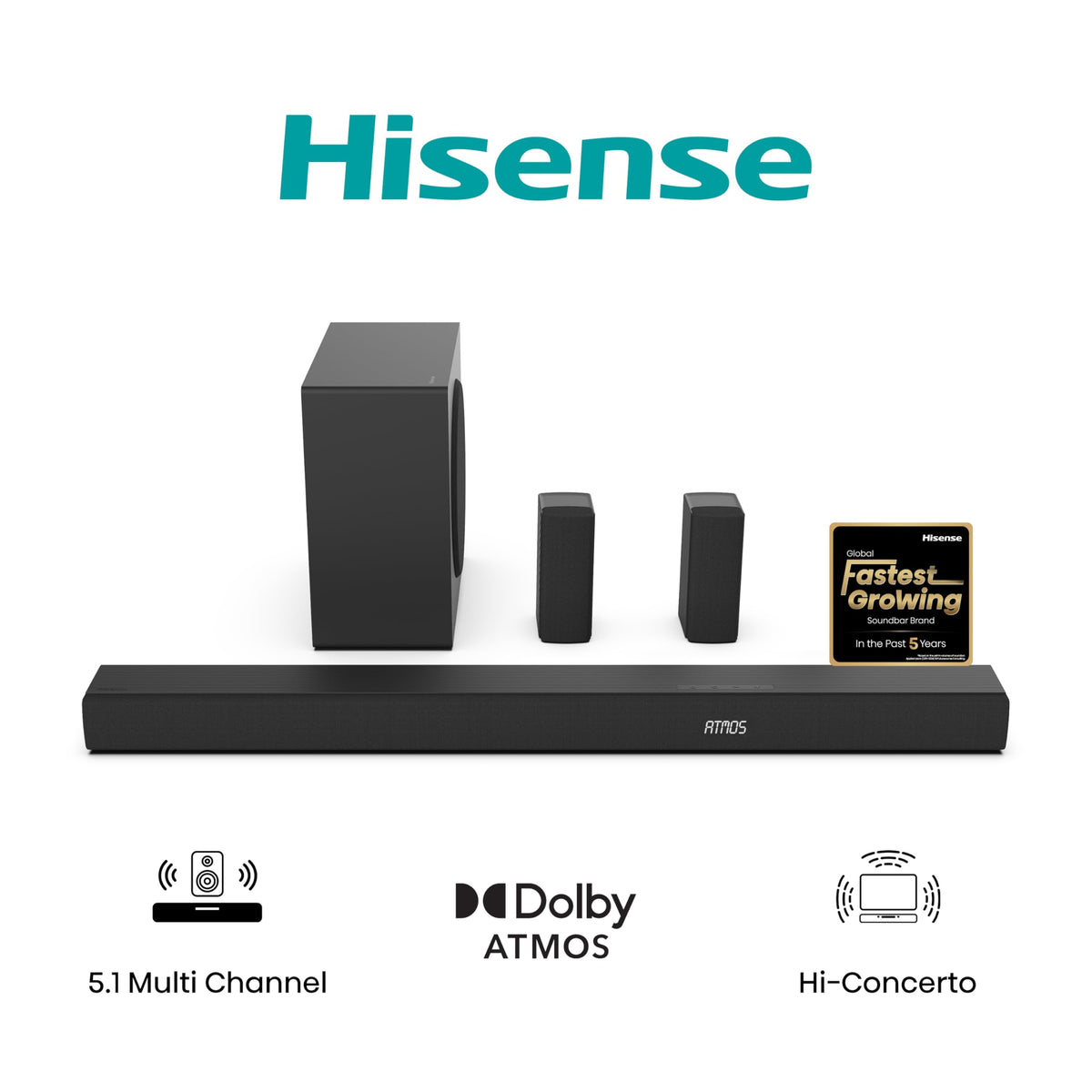 Hisense HS2000 2.1 CH All-In-One Soundbar for TV