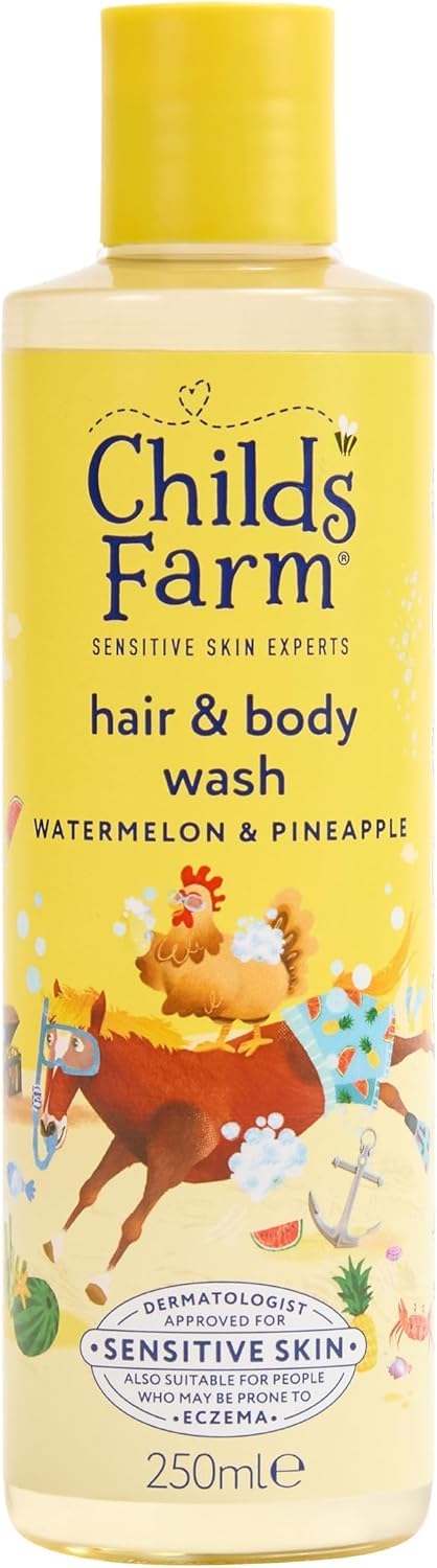 Childs Farm Kids Hair & Body Wash, Sweet Orange | Tear-free, Gently Cleanses | Suitable for Dry, Sensitive Skin, 250ml