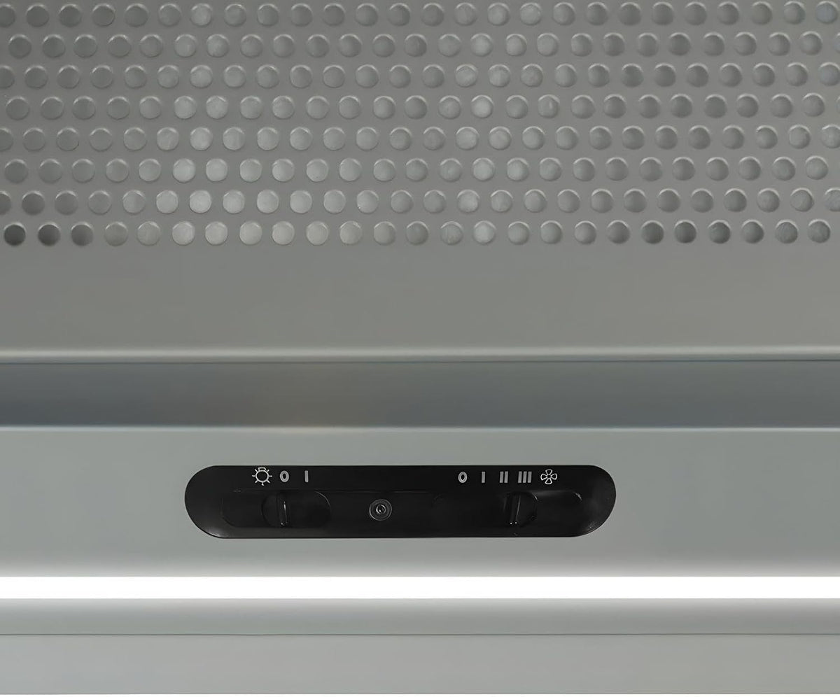 SIA 60cm Integrated Cooker Hood Kitchen Extractor Fan, Silver, INT60SS
