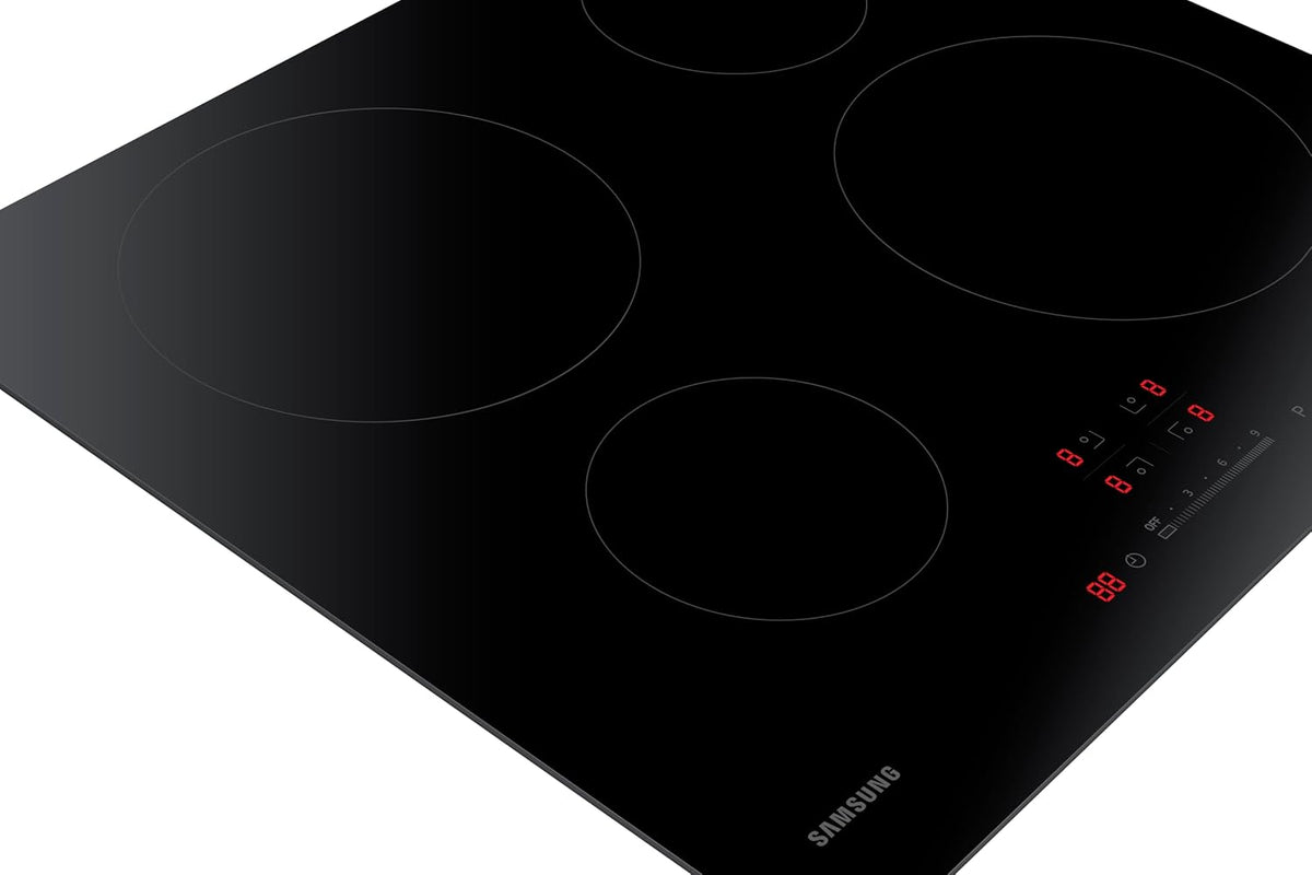 Samsung Ceramic Hob with 4 Cooking Zones, With Touch Control, Colour: Black, Material: Glass, C61R2AEE