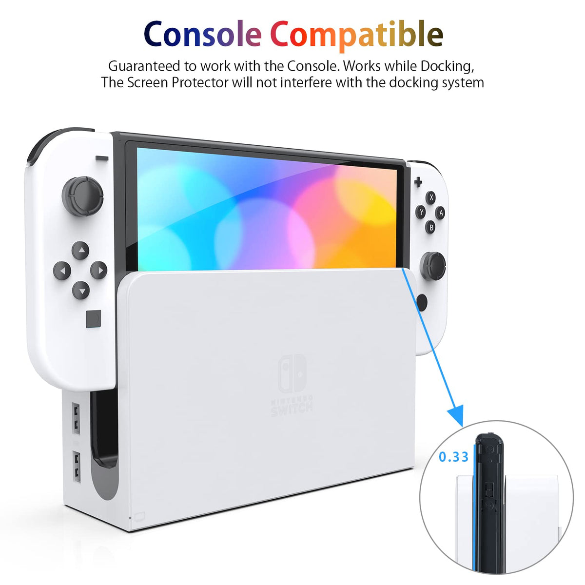 daydayup [3 Pack] Screen Protector Tempered Glass for Nintendo Switch - Hestia Goods Transparent HD Clear Anti-Scratch Screen Protector for Nintendo Switch