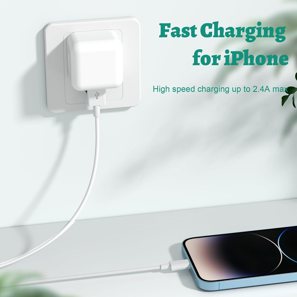 BSTOEM 4Pack for iPhone Charger Cable, 2M for Lightning to USB Cable