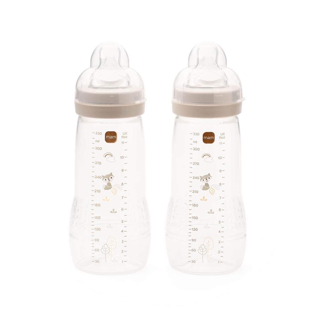 MAM Easy Active Bottles, 4X 330ml, Easy-Grip Ergonomic Shape, Blue