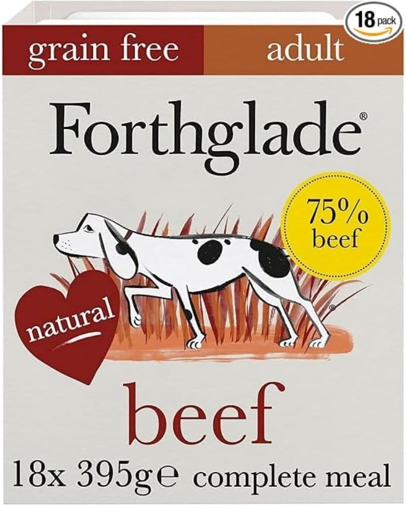 Forthglade Wet Dog Food (18 x 395g Trays) - Grain Free & Hypoallergenic Dog Food, Adult 1 Year+, Lamb with Vegetables, Complete Stomach Sensitive Meals with Natural Ingredients