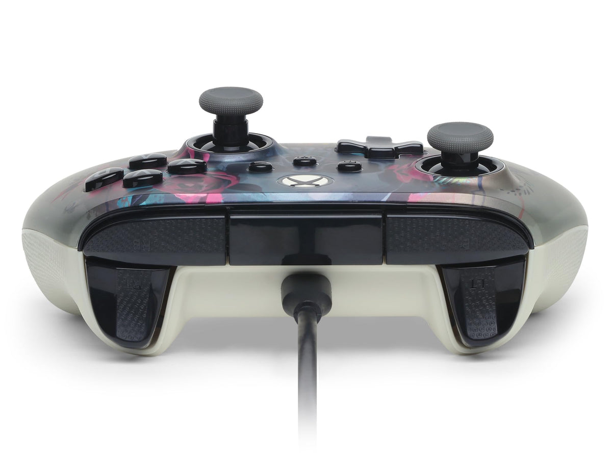PowerA Advantage Plus Wired Controller for Xbox Series X|S - Moonlit Palms, officially licensed, adjustable height thumbsticks, hall effect, mappable buttons, works with Xbox One and Windows 10/11 PC