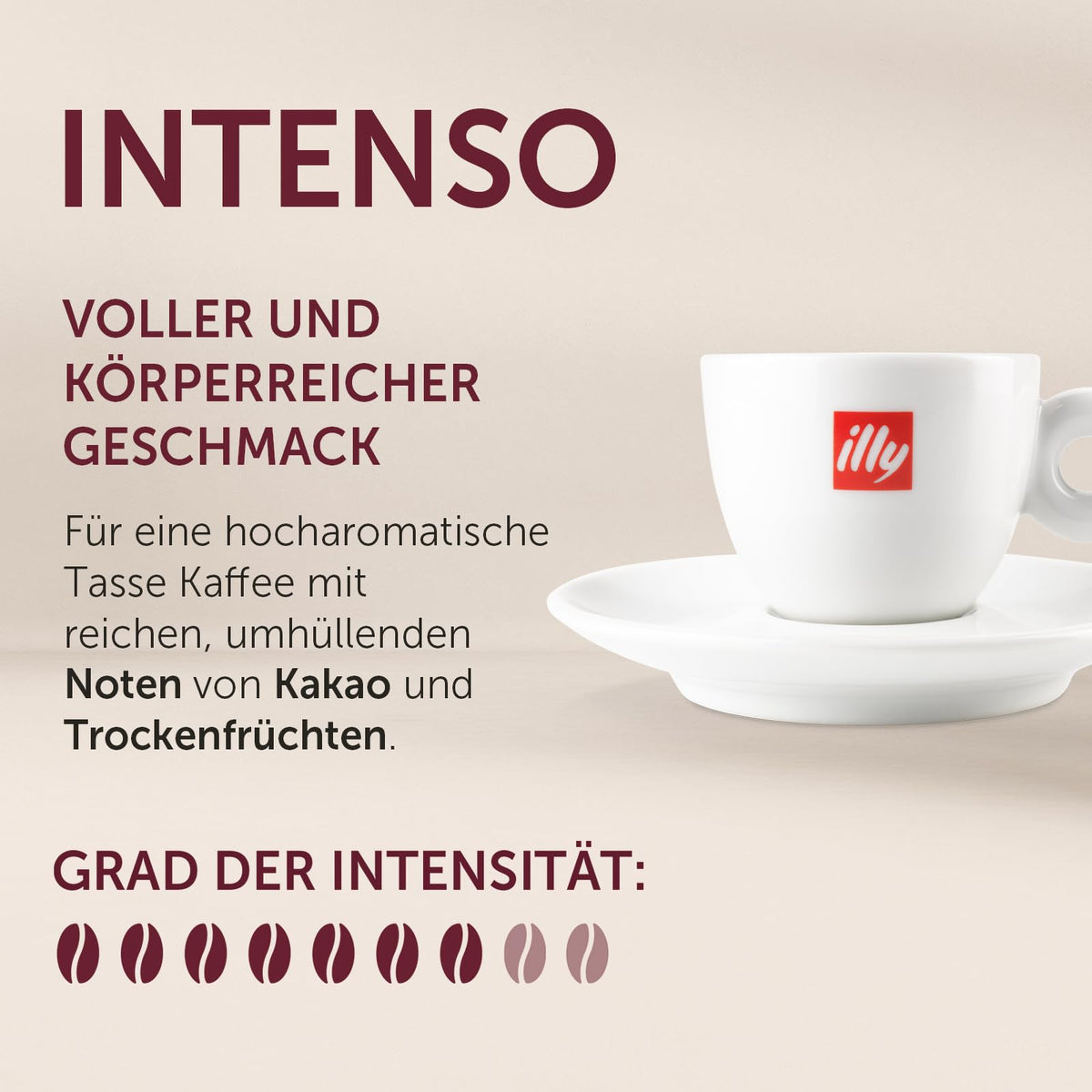 illy Classico Coffee Beans, 100% Arabica Blend, Medium Roast, Intensity 5/9, Smooth & Balanced with Caramel & Floral Notes, Suitable for Bean to Cup & Fresh Grinding, 250g