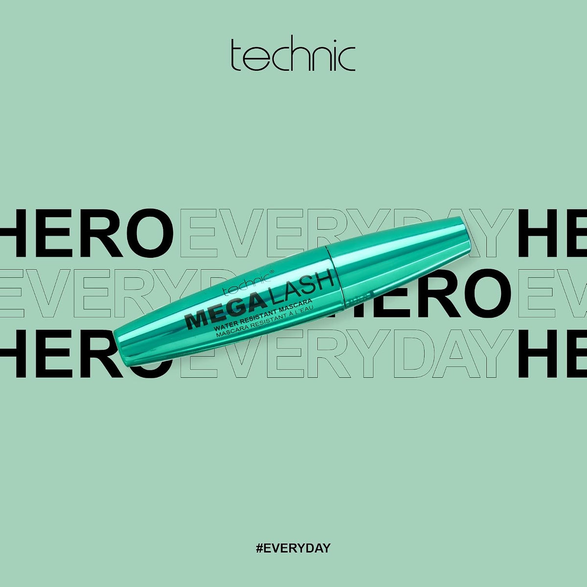 Technic Mega Lash Water Resistant Mascara - Ultra Black - 12ml