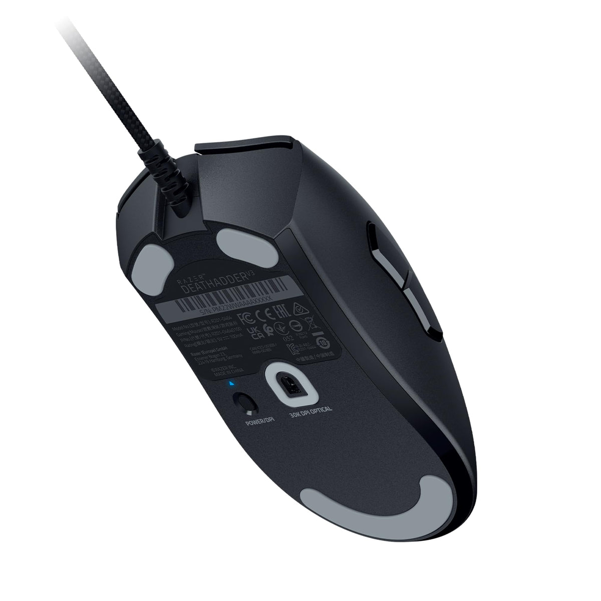 Razer DeathAdder Essential (2021) - Wired Gaming Mouse (Optical Sensor, 6400 DPI, 5 Programmable Buttons, Ergonomic Form Factor) White