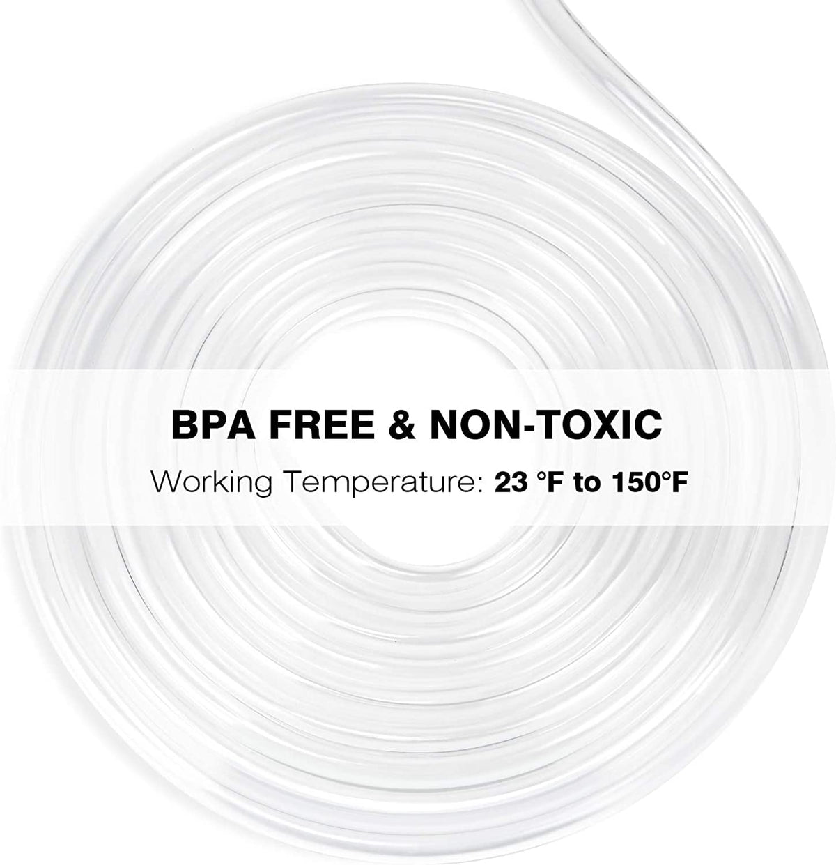 19mm x 24mm 10M Food Grade Clear PVC Tubing, Plastic Hose for Water Oil Air