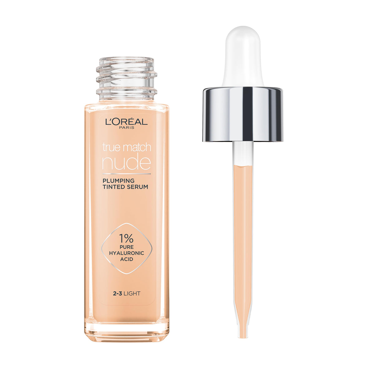 L'Oréal Paris Nude Plumping Tinted Serum with Hyaluronic Acid, Shade 4-5