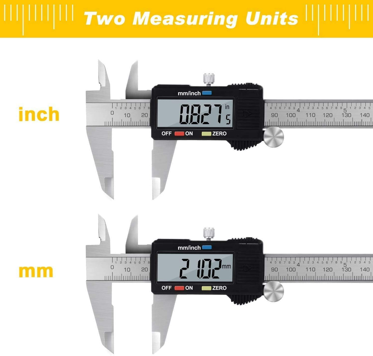 Digital Vernier Caliper, Adoric 6 Inch/150mm Calipers Measuring Tool
