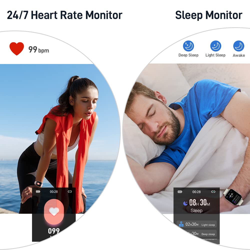 Motast Smart Watch, Fitness Tracker 1.69'' HD for Men Women, Step Counter