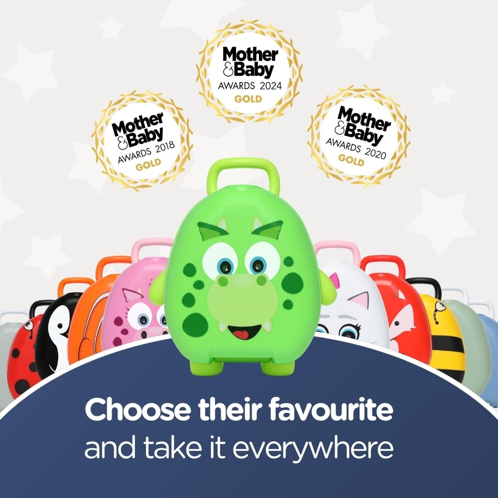 My Carry Potty - Travel Potty, Award-Winning Portable Toddler Toilet Seat for Kids to Take Everywhere (Ladybird)