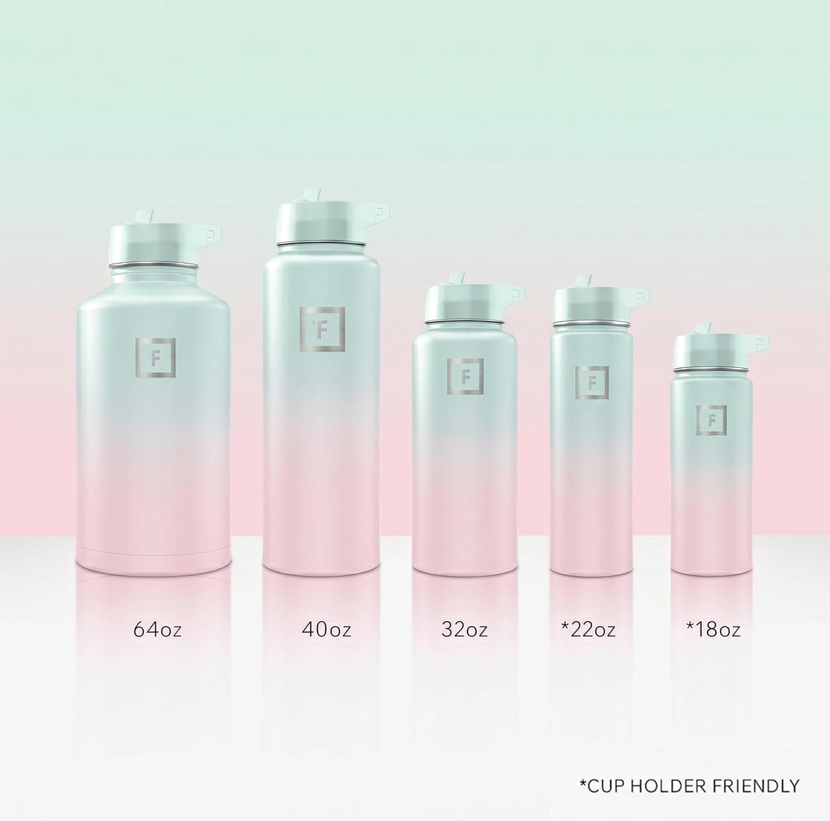 Insulated Water Bottle with Straw - 650/950/1200/1800 ml - Leakproof Double-Walled Stainless Steel Metal Drink Flask BPA-Free - Sports Travel Gym Camping Hiking Kids