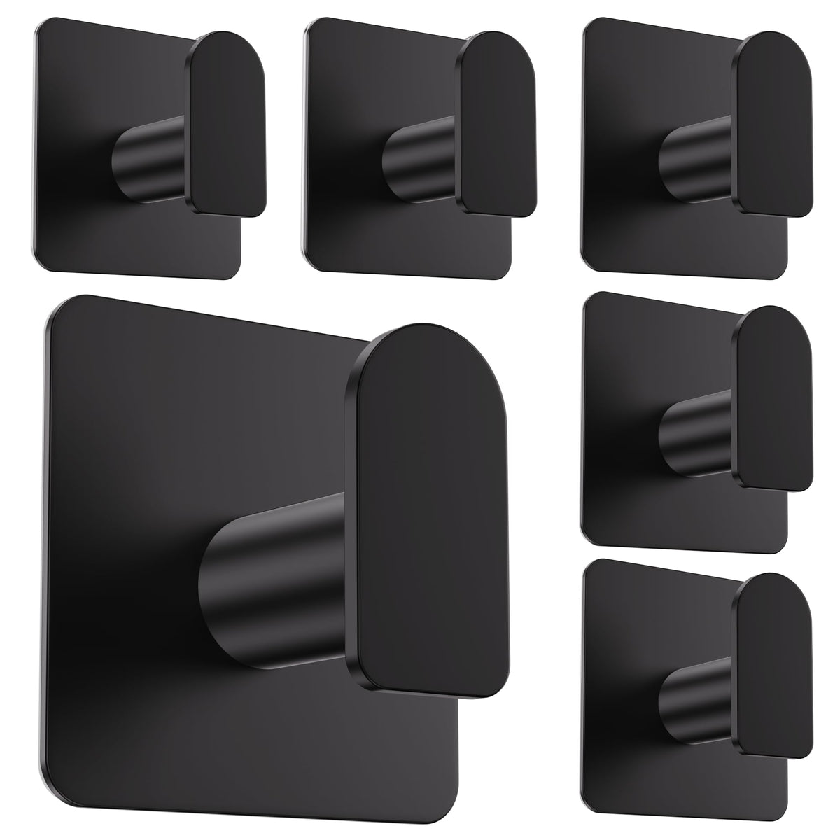 Aikzik 4 Pack of Self Adhesive Hooks, Max 8kg Load Sticky Hooks, Tea Towel Hooks, Versatile Self-Adhesive Wall Hooks for Use in Bathrooms, Kitchens, Doors, Cupboards, Bed Curtains, Towels, Key