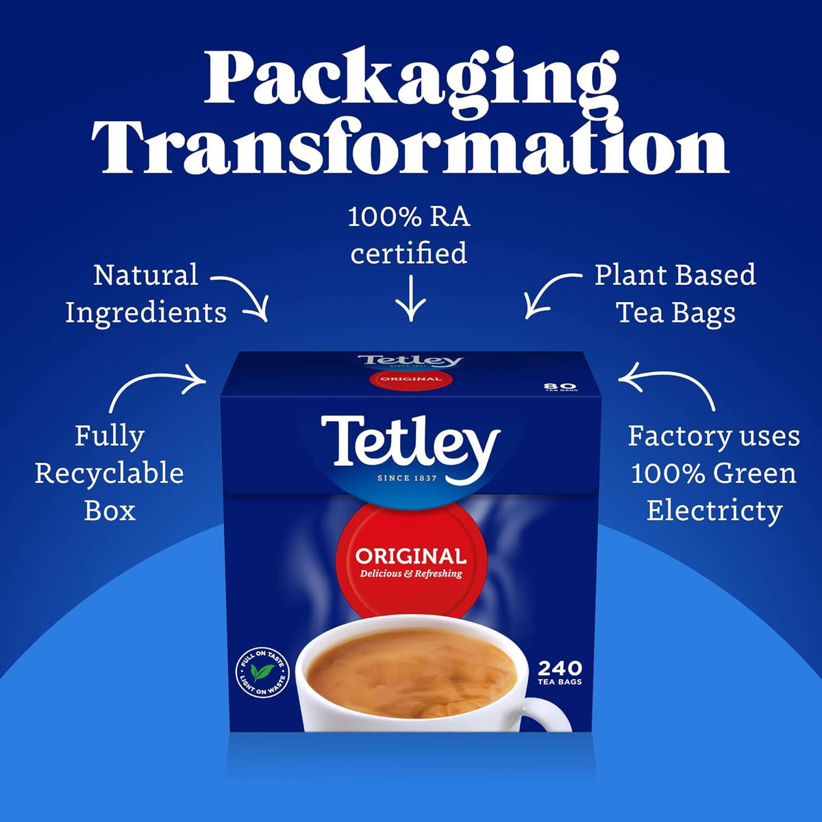Tetley Original Black Tea, Pack of 160
