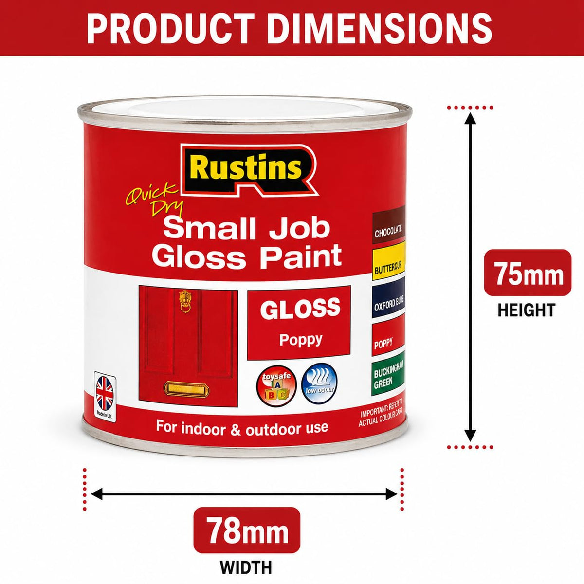 RUSTINS Small Job Satin Paint Chocolate 250ml
