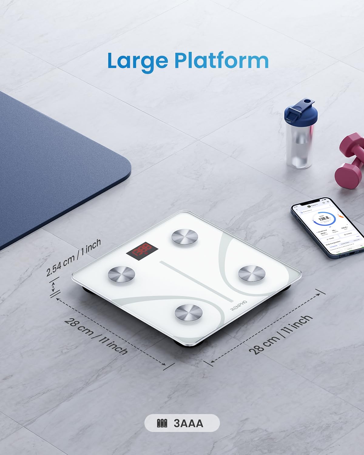 RENPHO Scales for Body Weight with App, 13 Body Metrics Tracking, Elis 1