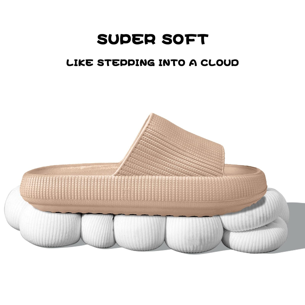 BHFRGAS Sliders Cloud Slippers Women Men，Non-Slip Mens Womens Slippers Cloud Sliders，Soft Flip Flops with Thick Sole for Shower Bathroom Pool Beach