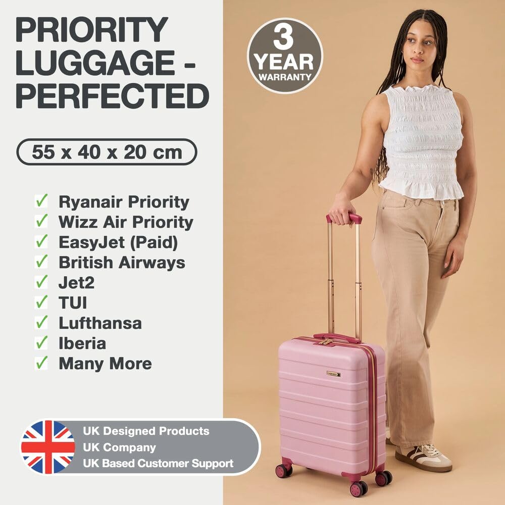 Cabin Max Cabin Suitcase Large for Ryanair, Easyjet 55x40x20 Hand Luggage