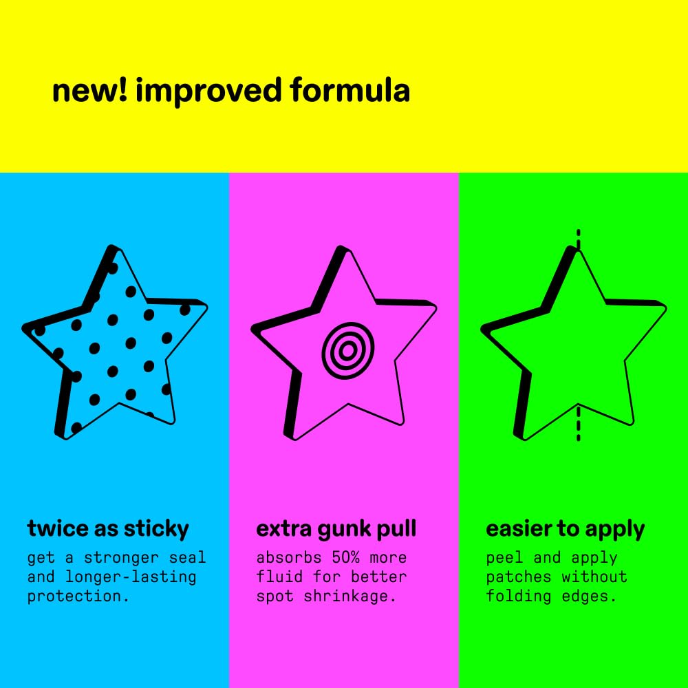 Starface Hydro-Star® Black Hydrocolloid Star-Shaped Pimple Patch, 96 ct