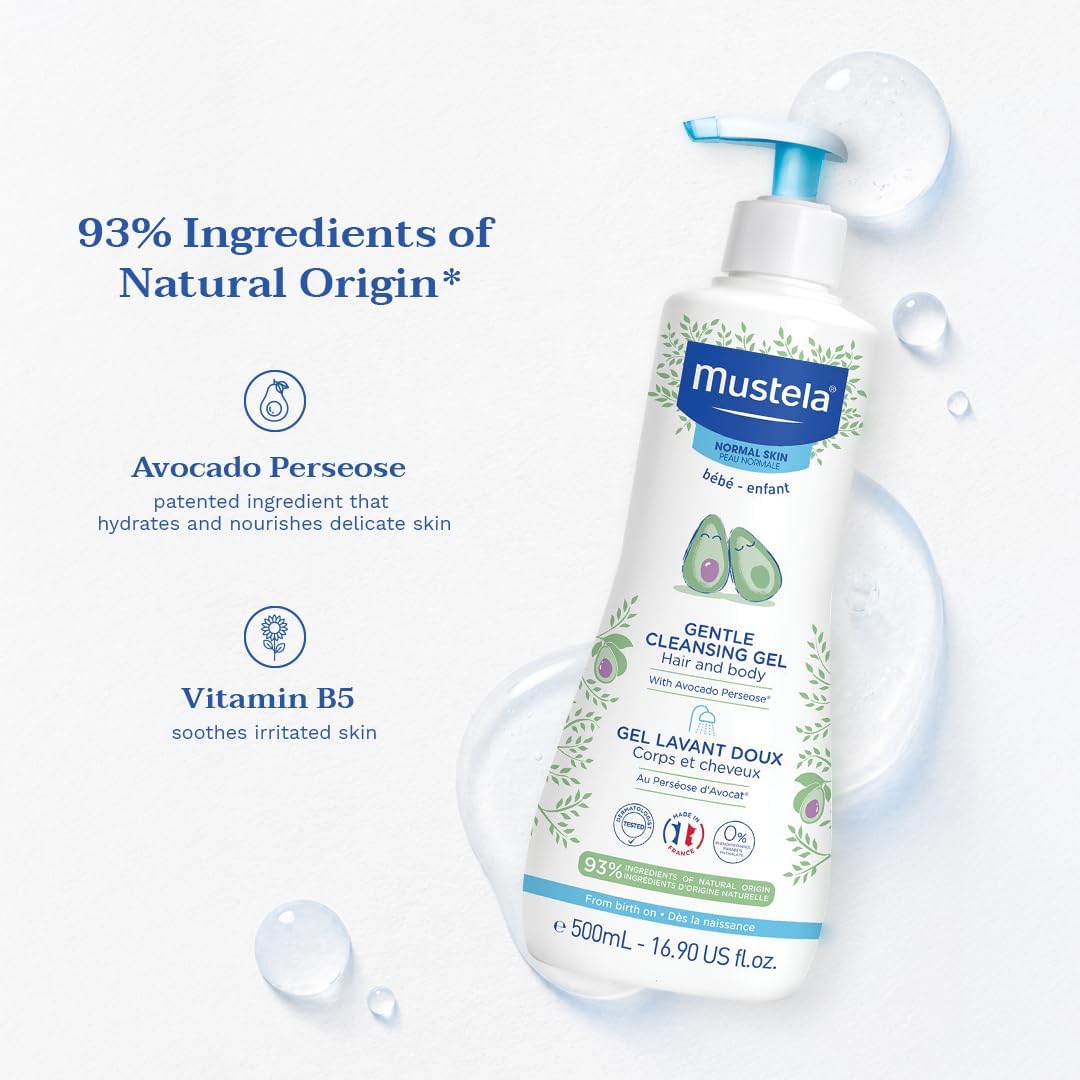 Mustela Gentle Cleansing Gel, 500 ml (Pack of 1)