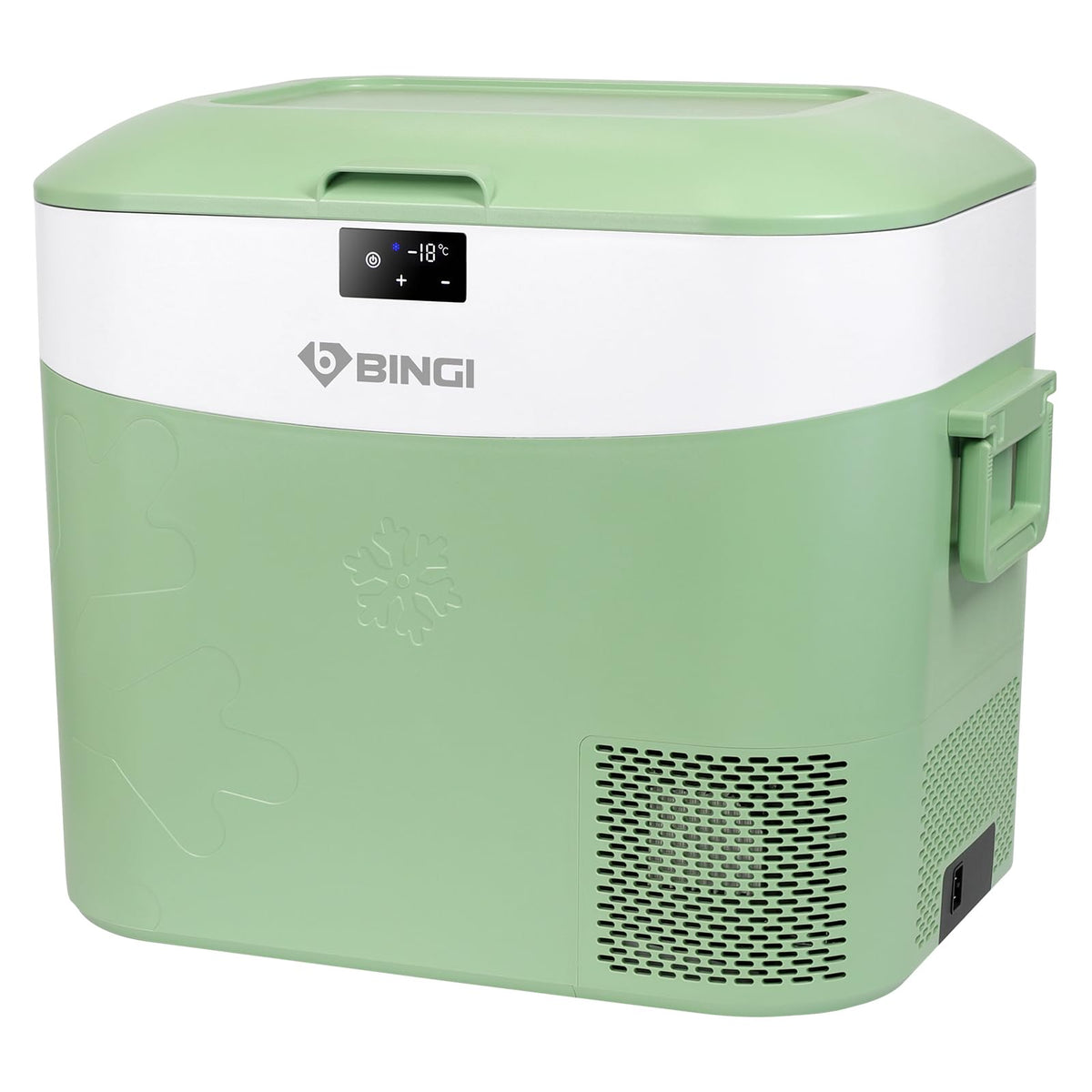 BINGI 12.8L Car Fridge Freezer Portable Compressor Cooler, 12V/24V DC & 100-240V AC Mini Refrigerator for Camping, RV, Truck, Boat, Travel, Picnic, Home Use (-18℃ to 15℃)