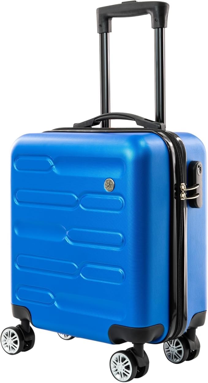 SA Products Cabin Suitcase - 34L Carry On Hard Shell Bag - 55x40x20 - Grey