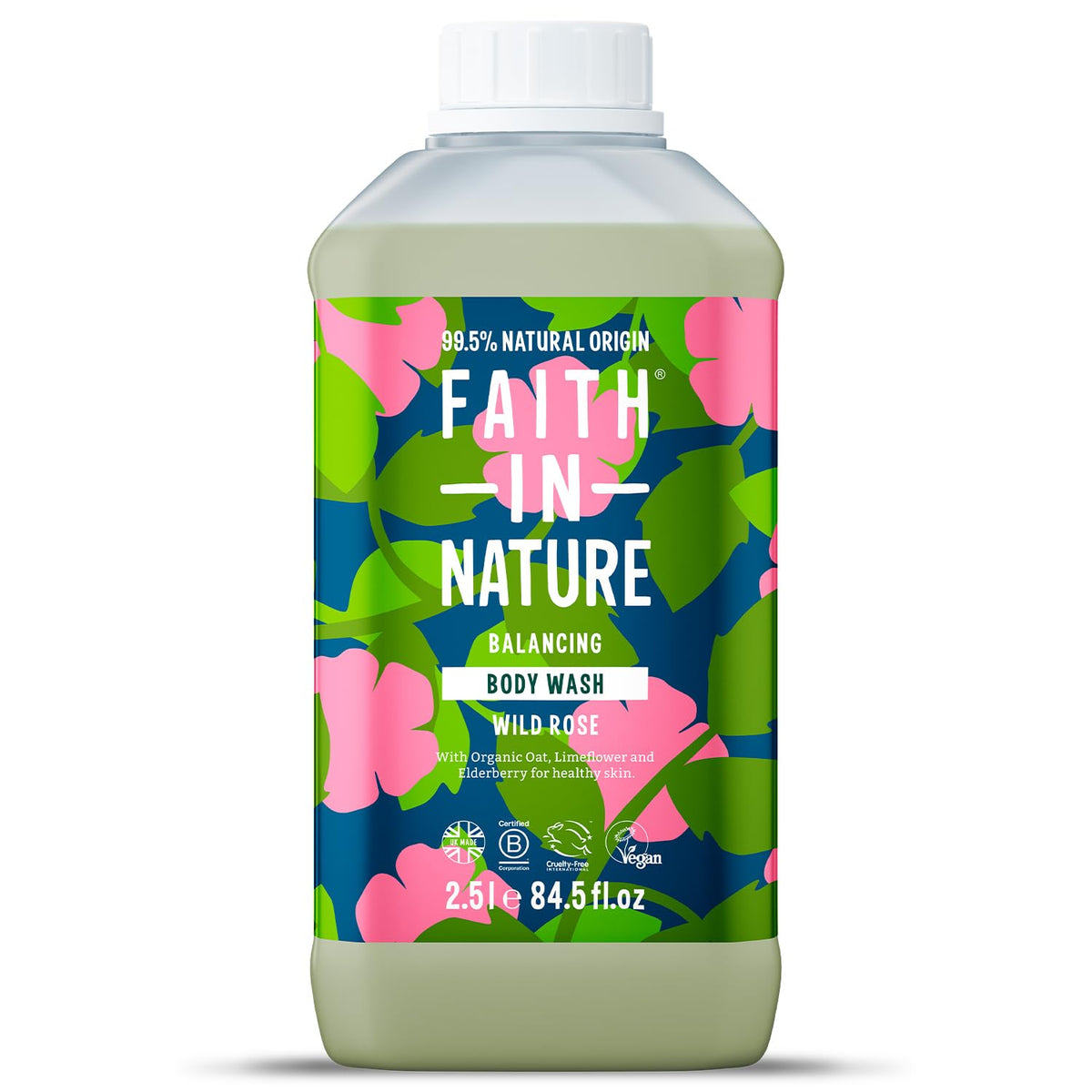 Faith In Nature Natural Fragrance Free Body Wash, Sensitive, Vegan and Cruelty Free, No SLS or Parabens, 400 ml