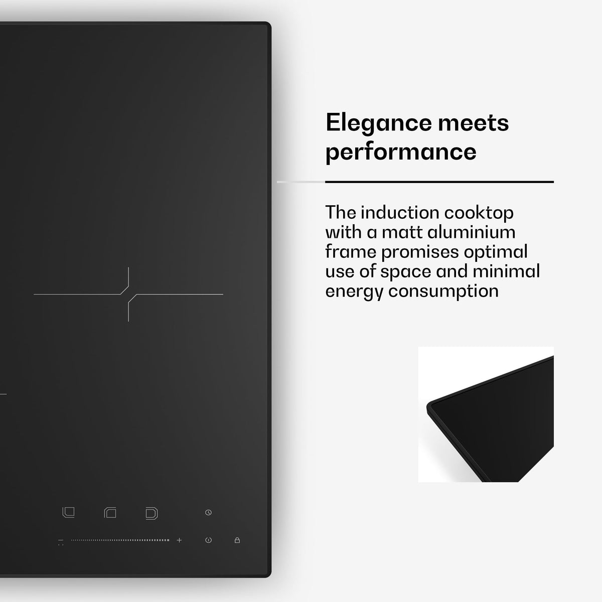 Klarstein Velaire Induction Hob 90 cm – 5 Zone Cooktop 7200W, Touch Slider, 9 Power Levels, 2 Flex Zones, Residual Heat Indicator