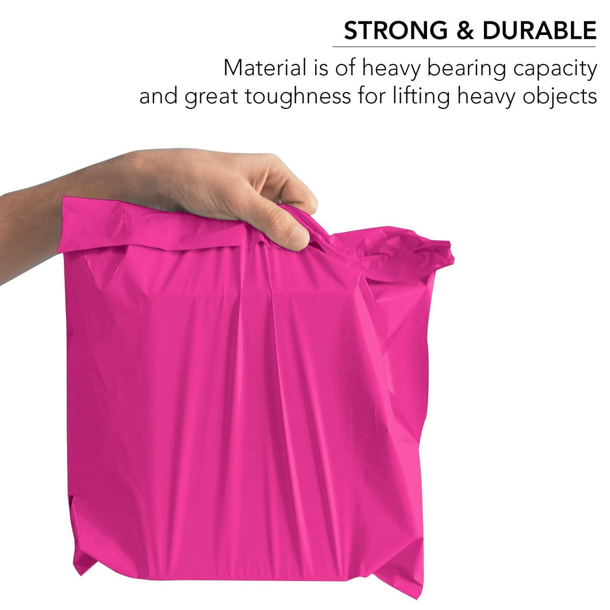 Hot Pink Mailing Bags, iSOUL 50 Pcs Shipping Poly Postal Self Seal Bags in Size 10 x 14 Inch Size Small Mailing Bags Postage Packaging Bags 254mm to 356mm
