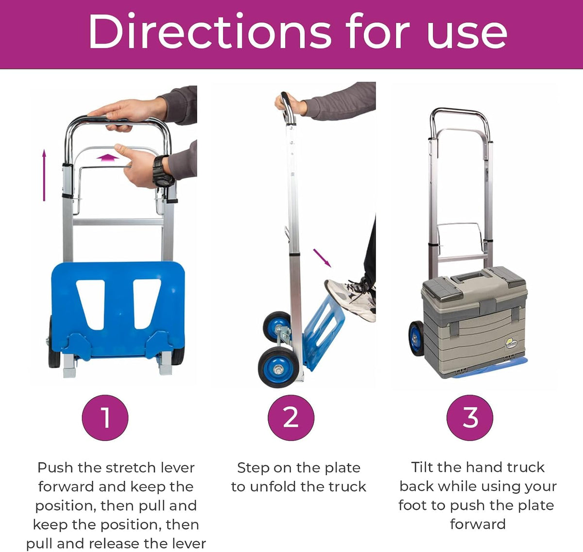 Neo Heavy Duty Aluminium Folding Sack Trolley Hand Truck Barrow Transport Wheels Extendable Handle (100 kg))