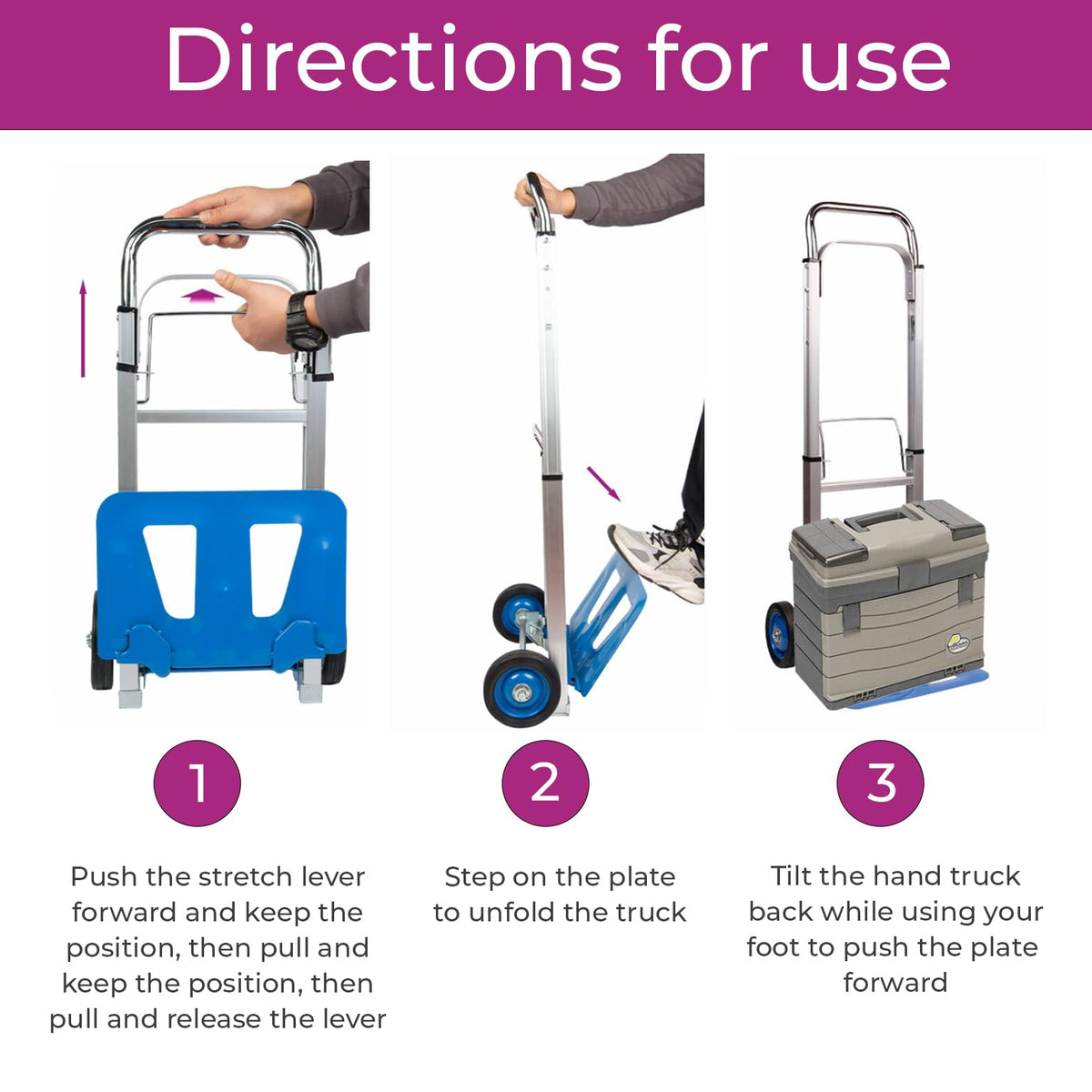 Neo Heavy Duty Aluminium Folding Sack Trolley Hand Truck Barrow Transport Wheels Extendable Handle (100 kg))