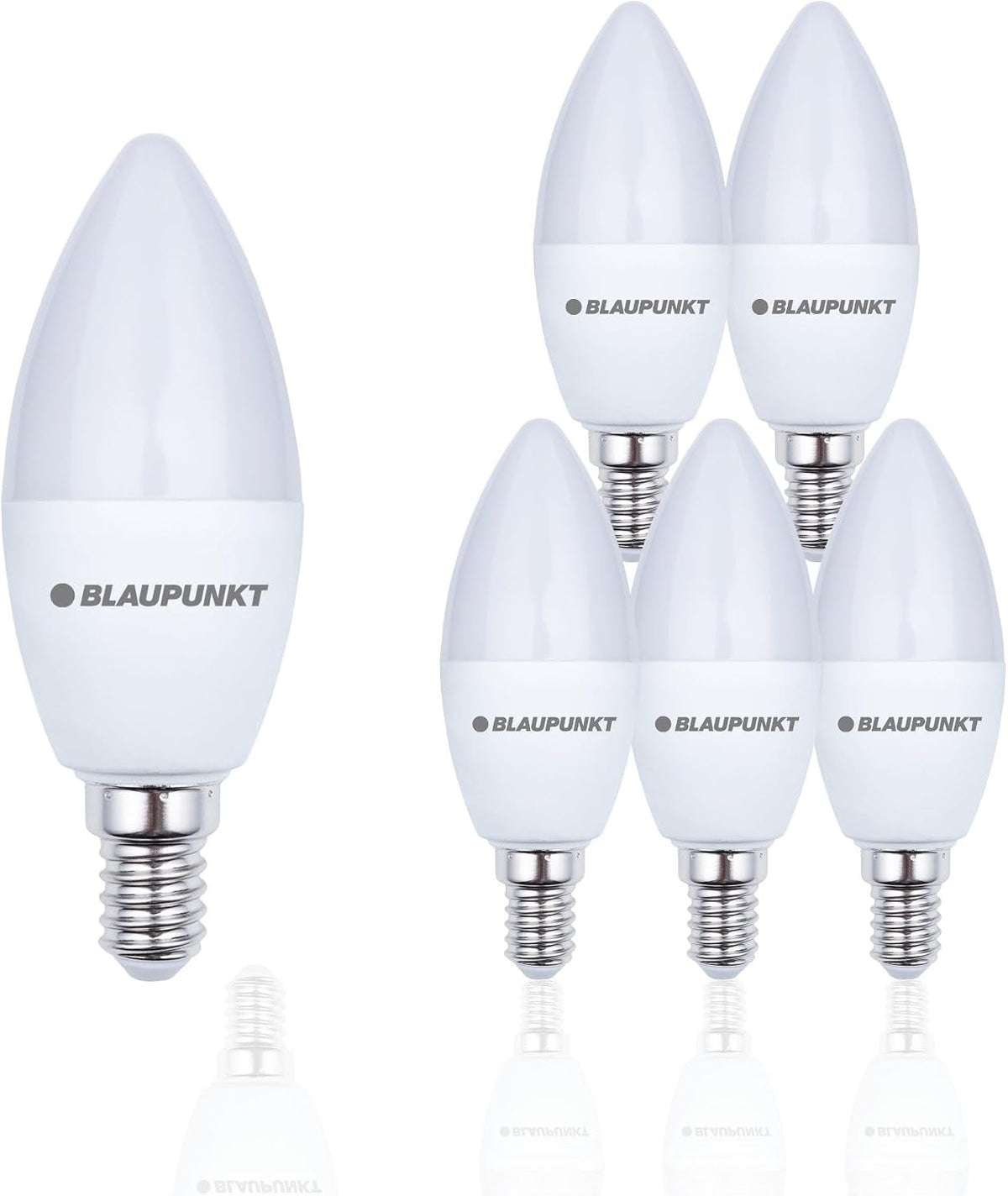 Blaupunkt E14 LED Light Bulb Candle Shape – 10W (Equivalent to 80W - 100W), 820 Lumens, 4000K Neutral White LED – Non‑Dimmable, E14 Screw Base, Energy‑Efficient Home Lighting – Pack of 1
