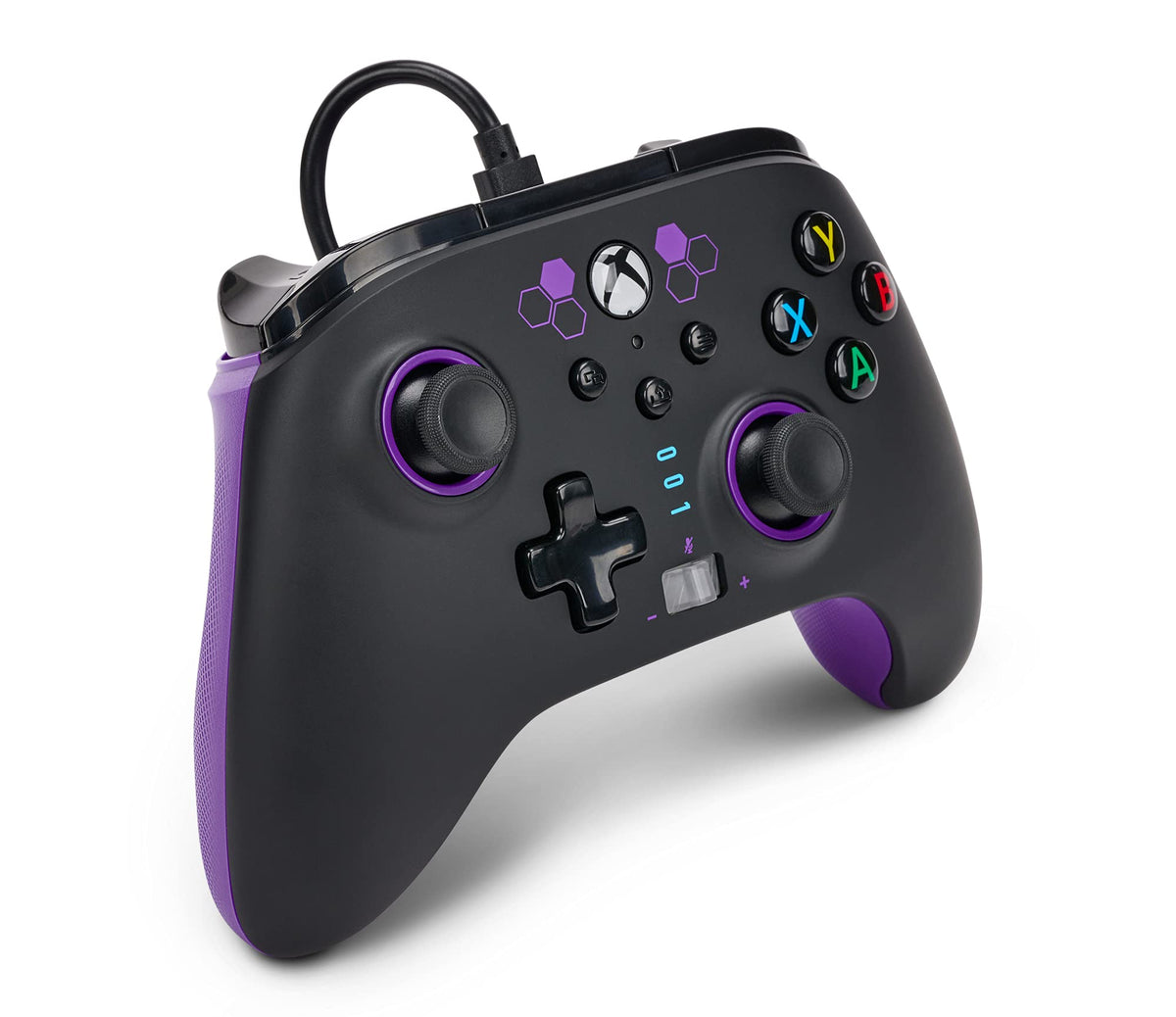 PowerA Enhanced Wired Controller for Xbox Series X|S, Wired Video Game Controller, Gamepad for Xbox X and S, Officially Licenced by Xbox, 2 Years Manufacturer Warranty - Purple Hex
