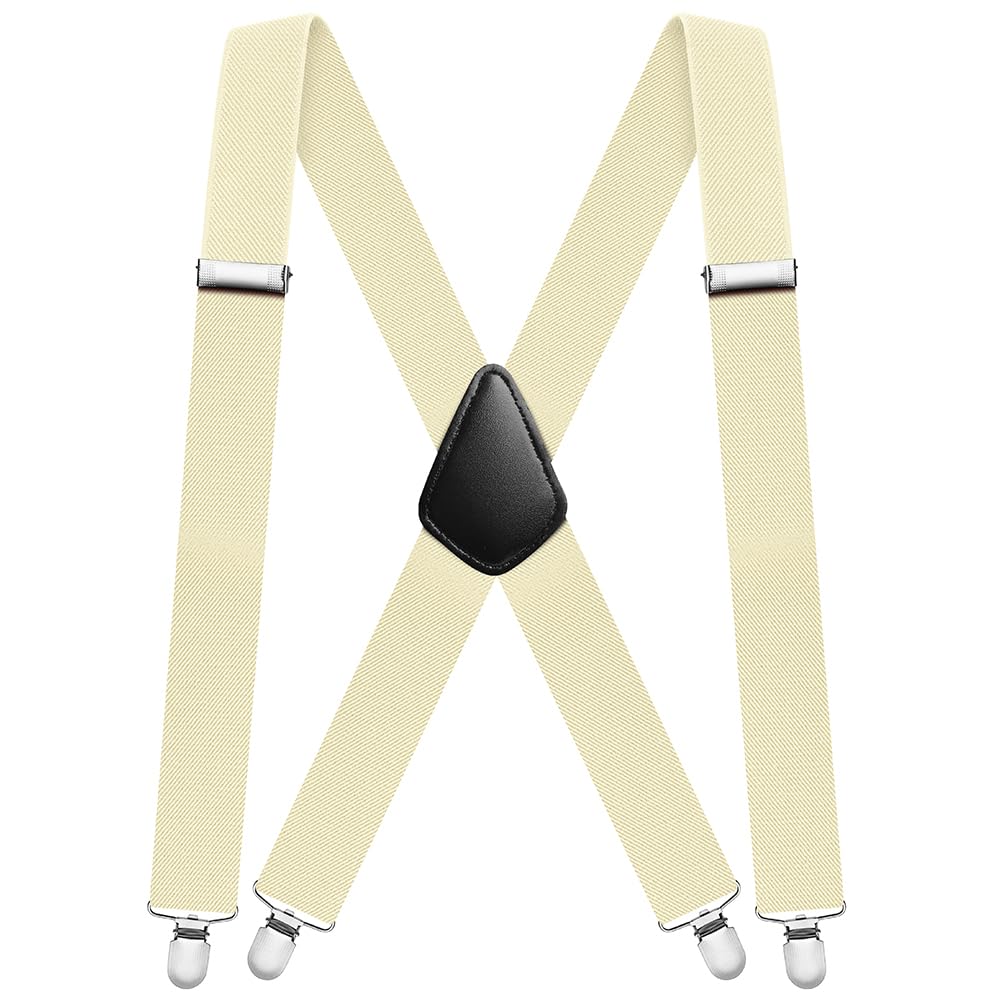 Aomig Mens Braces, Mens Suspenders with Strong Metal Clips, 3.5cm Wide Heavy Duty Suspenders for Men Women Business Wedding Casual