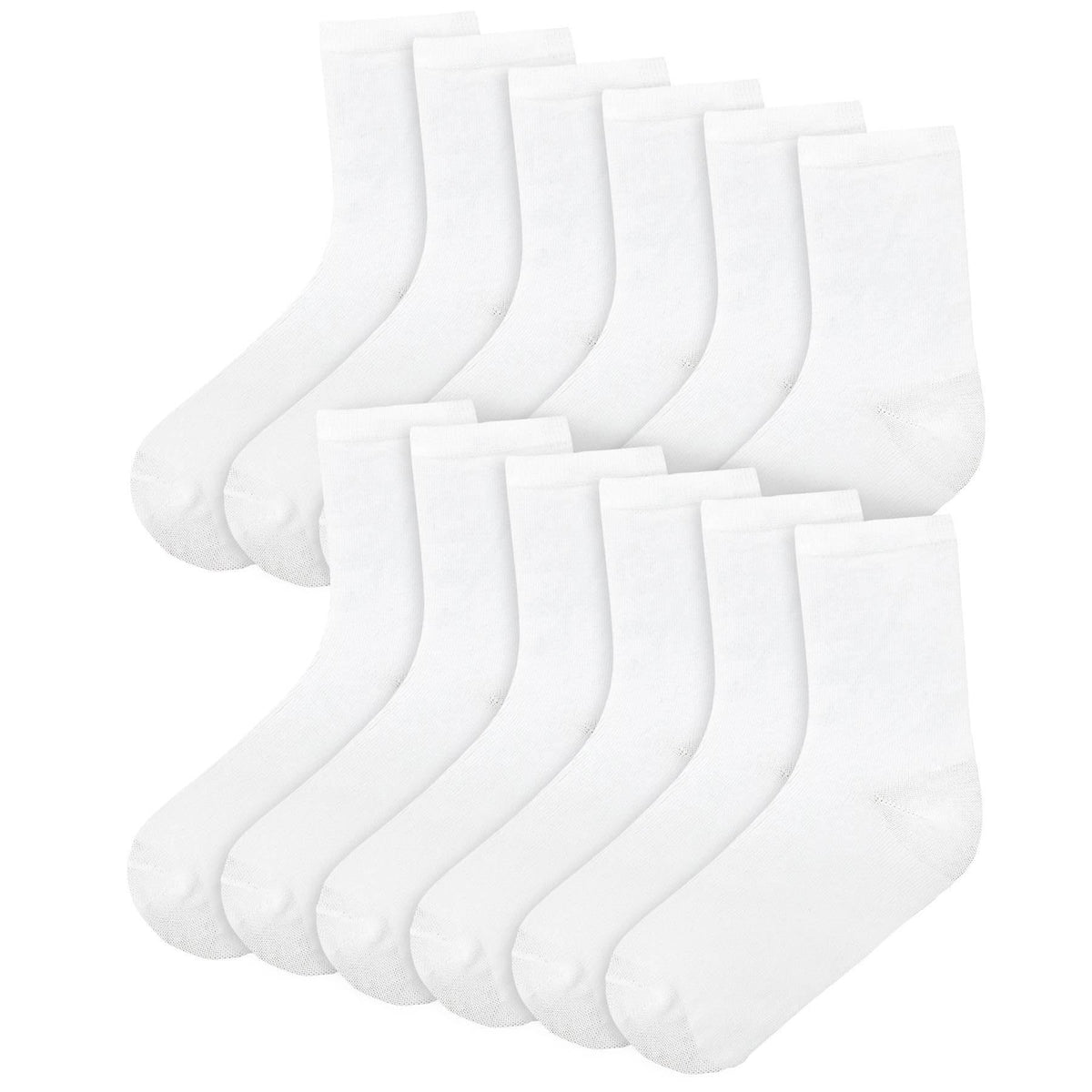 A2Z 4 Kids Boys Girls Cotton Rich Plain Ankle School Socks 6 Pack Age 2-14