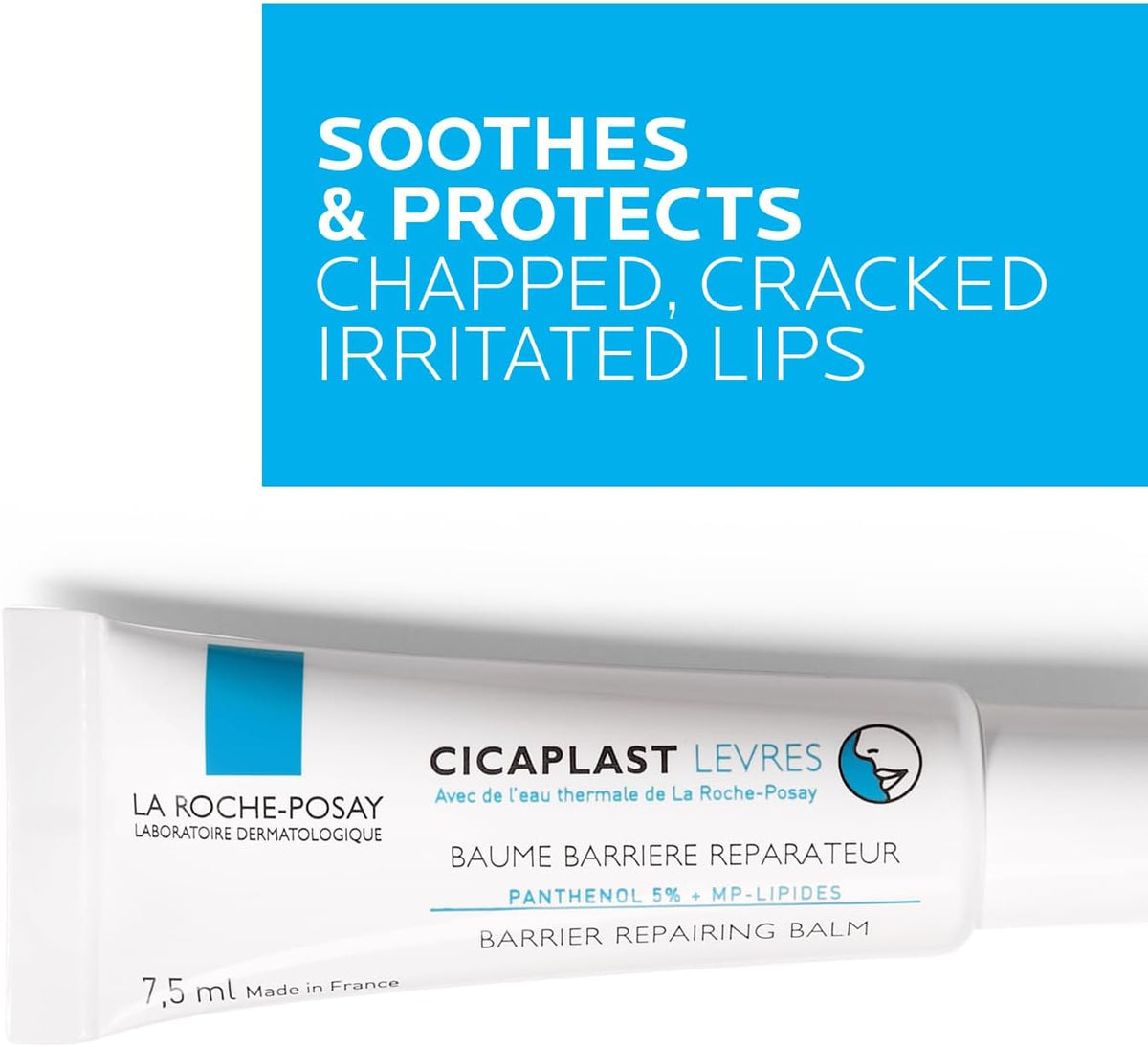 La Roche-Posay Cicaplast Lip Balm, Repairing Treatment for Dry Lips, 7.5ml