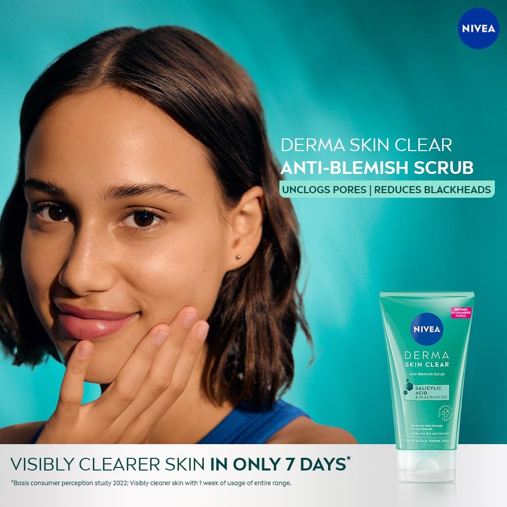 NIVEA Derma Skin Clear Anti-Blemish Scrub, 150 ml