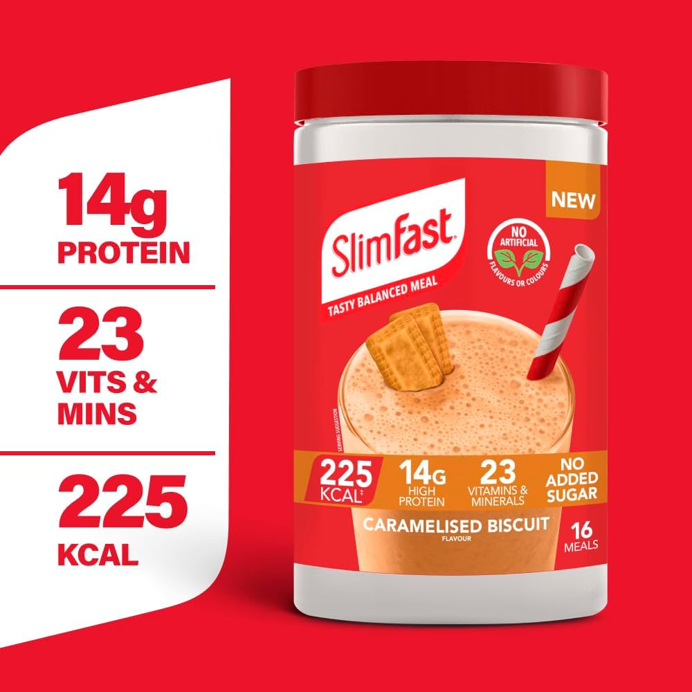 SlimFast • Meal Replacement Powder • Caramelised Biscuit Flavour • 584g