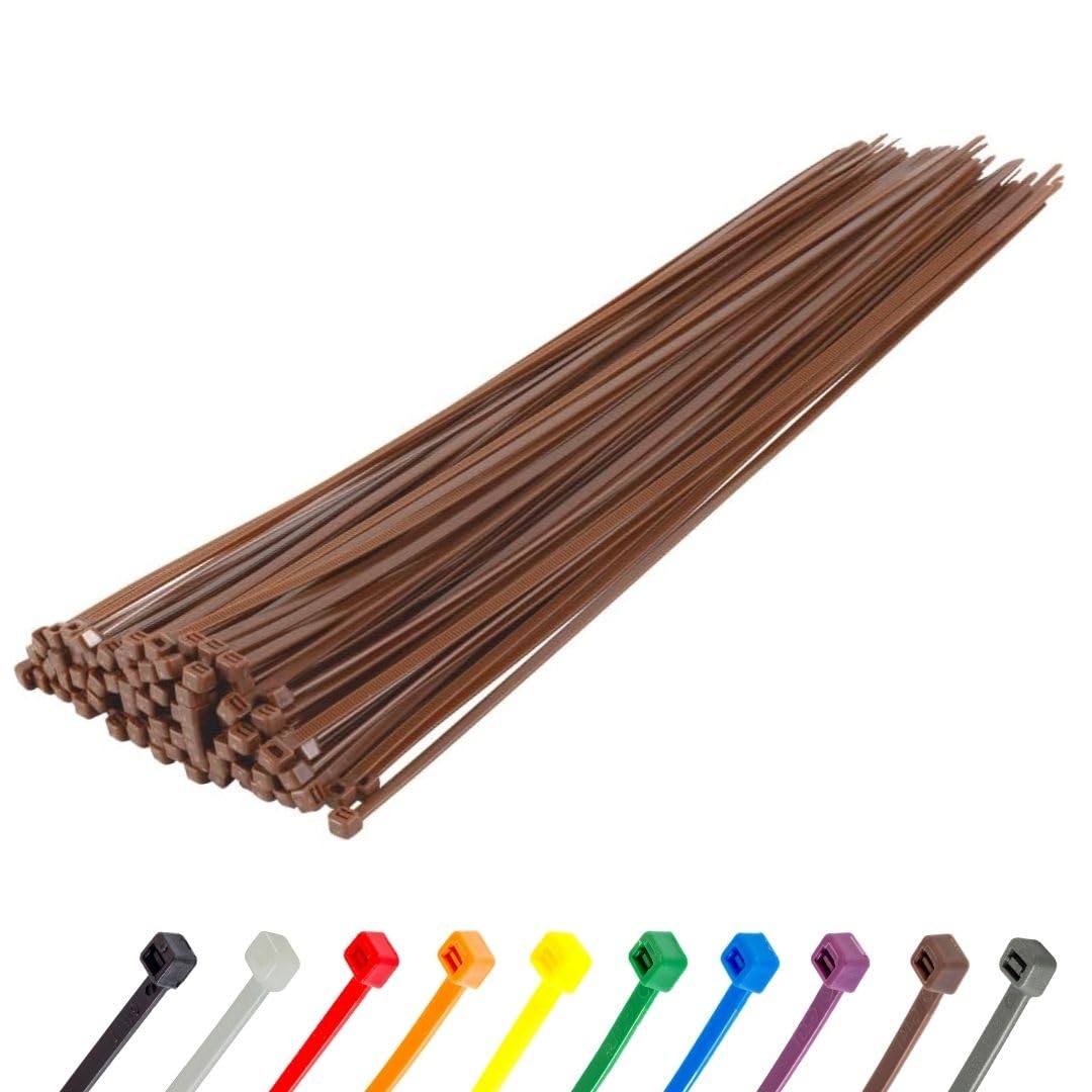 Gocableties Small Silver Cable Ties, 100mm x 2.5mm, Pack of 100, 4” Premium Nylon Zip Ties, Plastic Tie Wraps, Secure Self-Locking Mechanism, for Home, Garden, Office and DIY